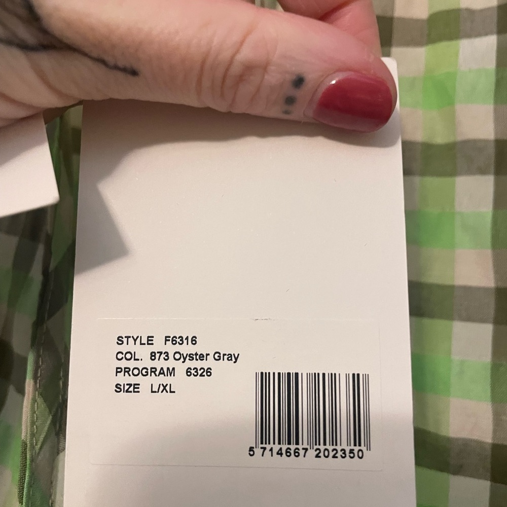 Ganni wrap dress green plaid - Picture 10 of 11